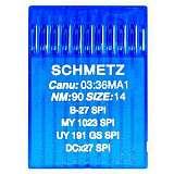 Иглы SCHMETZ B 27 SPI  № 90 (MY 1023 SPI, UY 191 GS SPI, DCX27 SPI)