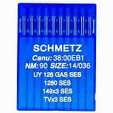 Иглы SCHMETZ UY 128 GAS SES  № 90 (1280 SES, 149X3 SES, TVX3 SES)