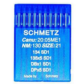 Иглы SCHMETZ 134 SD1&nbsp;&nbsp;№130&nbsp;&nbsp;(135Х5 SD1, DPX5 SD1, DBX1 SD1)