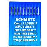 Иглы SCHMETZ DBх1 SES SERV 7  № 75 (16X231 SES SERV 7, 1738(A) SES SERV 7, 287WH SES SERV 7)