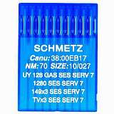Иглы SCHMETZ UY 128 GAS SES SERV 7 № 70 (1280 SES SERV 7, 149X3 SES SERV 7, TVX3 SES SERV 7)