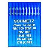 Иглы SCHMETZ DBх1 SES №100 (16X231 SES, 1738(A) SES, 287WH SES)