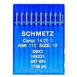 Иглы SCHMETZ DBх1 №110 (16X231, 1738(A), 287WH)