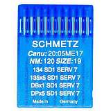 Иглы SCHMETZ 134 SD1  №120 SERV 7  (135Х5 SD1 SERV 7, DPX5 SD1 SERV 7, DBX1 SD1 SERV 7)