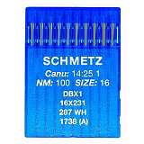 Иглы SCHMETZ DBх1 №100 (16X231, 1738(A), 287WH)