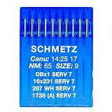 Иглы SCHMETZ DBх1 SERV 7  № 65 (16X231 SERV 7, 1738(A) SERV 7, 287WH SERV 7)