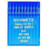 Иглы SCHMETZ B 27  № 65 (MY 1023, UY 191 GS, DCX27)
