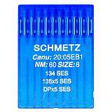 Иглы SCHMETZ 134 SES  № 60 (135Х5 SES, DPX5 SES)