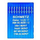 Иглы SCHMETZ DBх1 SERV 7  № 80 (16X231 SERV 7, 1738(A) SERV 7, 287WH SERV 7)