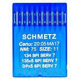 Иглы SCHMETZ 134 SPI SERV 7  № 75 (135X5 SPI SERV 7, DPX5 SPI SERV 7)