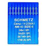 Иглы SCHMETZ DBх1 SPI  № 60 (16X231 SPI, 1738(A) SPI, 287WH SPI)
