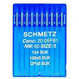 Иглы SCHMETZ 134 SUK   № 60 (135X5 SUK, DPX5 SUK)