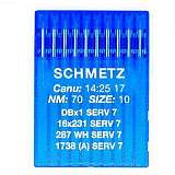 Иглы SCHMETZ DBх1 SERV 7  № 70 (16X231 SERV 7, 1738(A) SERV 7, 287WH SERV 7)