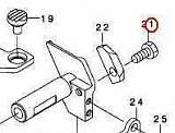 Винт JUKI MO-6700 крепления пластины нижнего ножа (11/64-40, L=9.5) (SS-9111010-SP) JZ