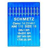 Иглы SCHMETZ DBх1 SPI  №110 (16X231 SPI, 1738(A) SPI, 287WH SPI)