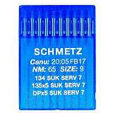 Иглы SCHMETZ 134 SUK  SERV 7  № 65 (135X5 SUK SERV 7, DPX5 SUK SERV 7)